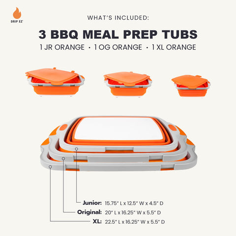 Drip EZ Original tub ideal for marinades and daily prep.