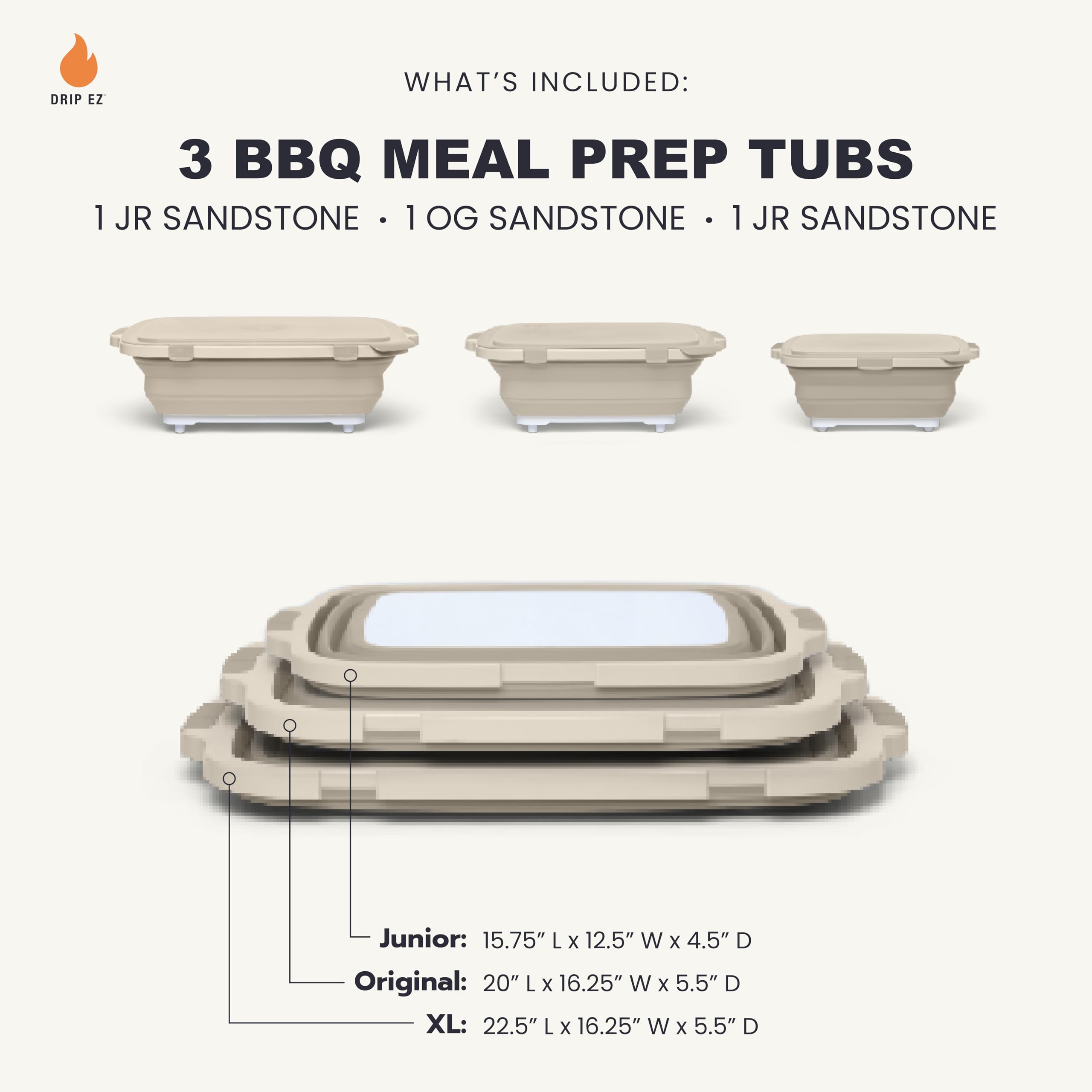 Drip EZ JR tub open with marinade-ready contents for fast meal prep