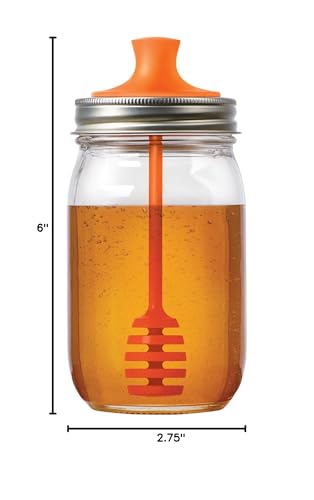 Drizzle, cover, smile with the mason jar honey dipper