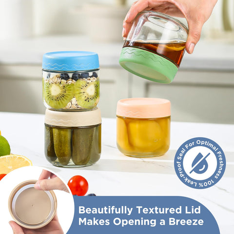DRKIO clear BPA-free glass preserves contents while showing inside.