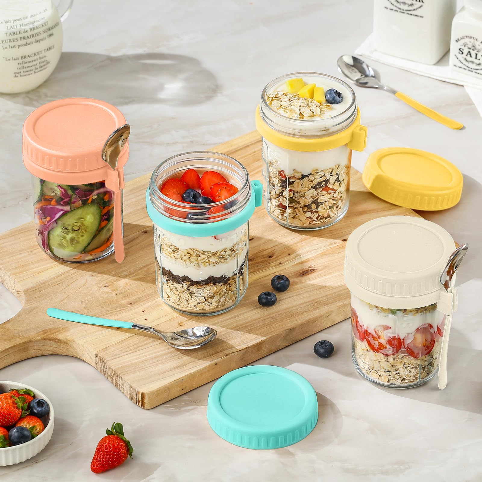 DRKIO dishwasher-safe glass jar for quick cleanup.