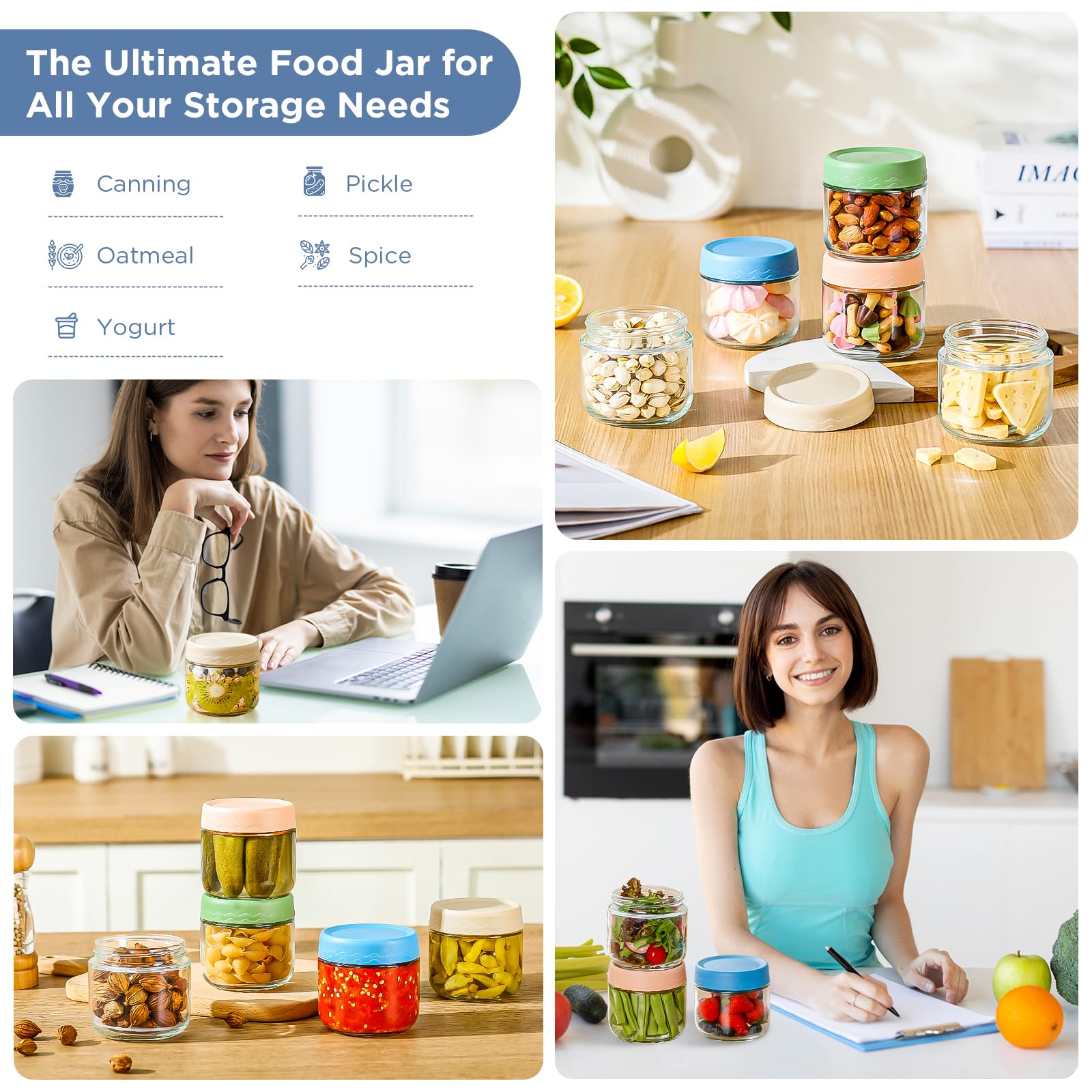 DRKIO dishwasher-safe glass jar simplifies cleanup after meal prep.