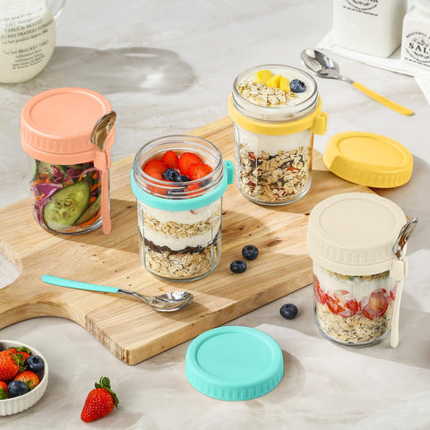 DRKIO dishwasher-safe glass jar for quick cleanup.