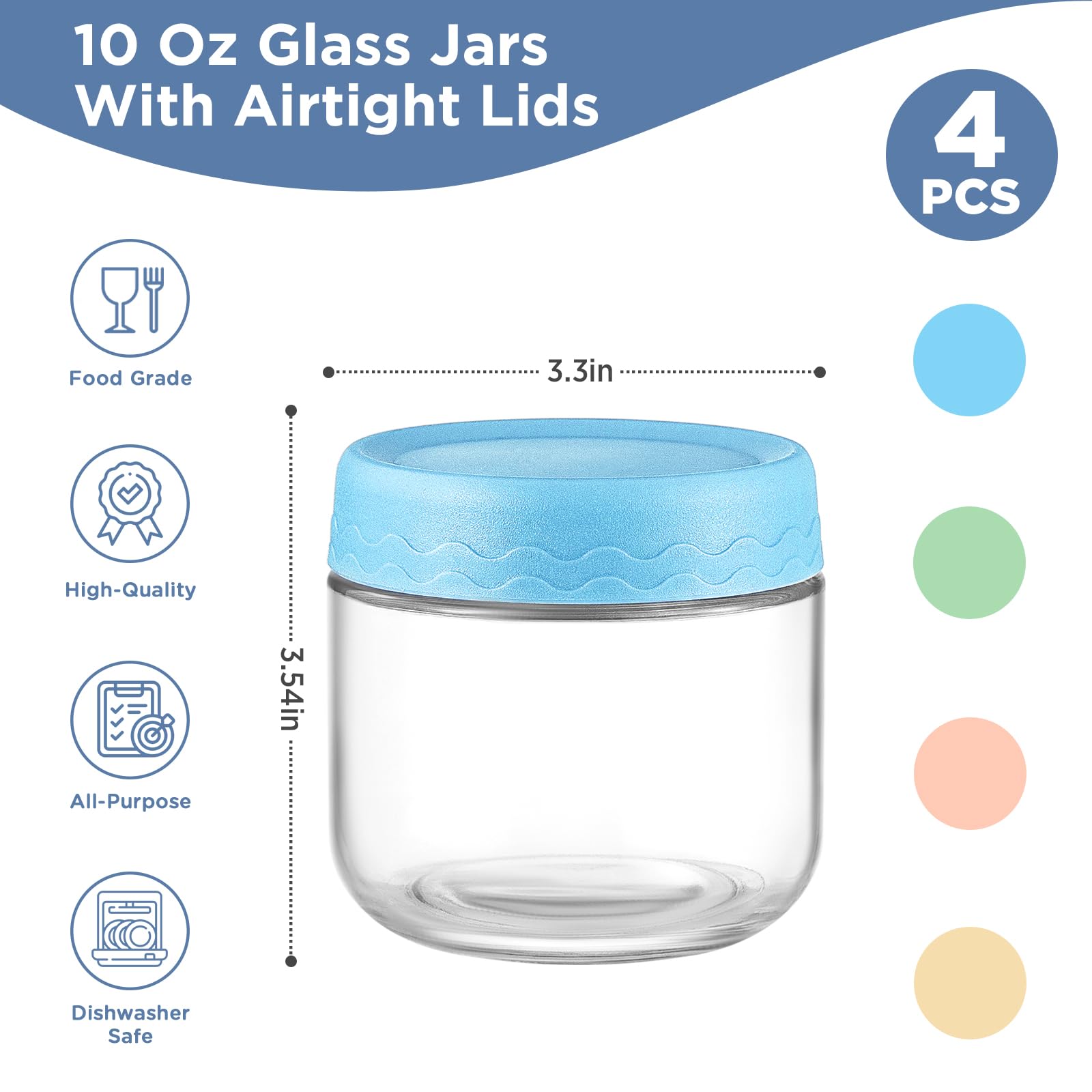 DRKIO four-pack with airtight lids keeps snacks fresh.