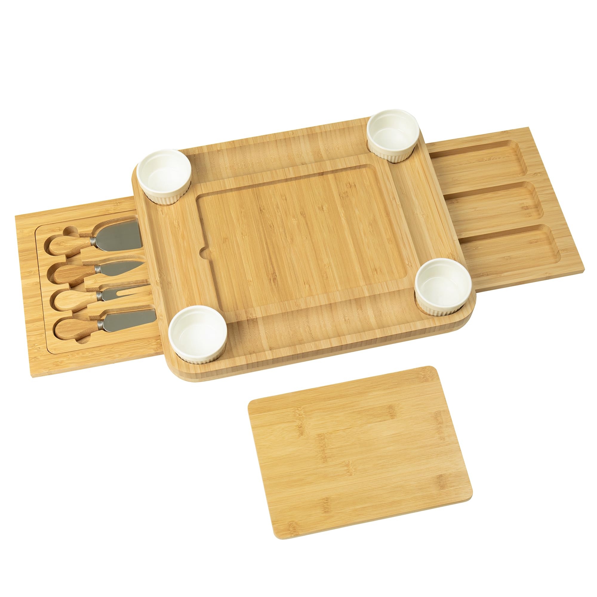 drmvalg charcuterie board bamboo base highlights natural grain for warm hosting vibes