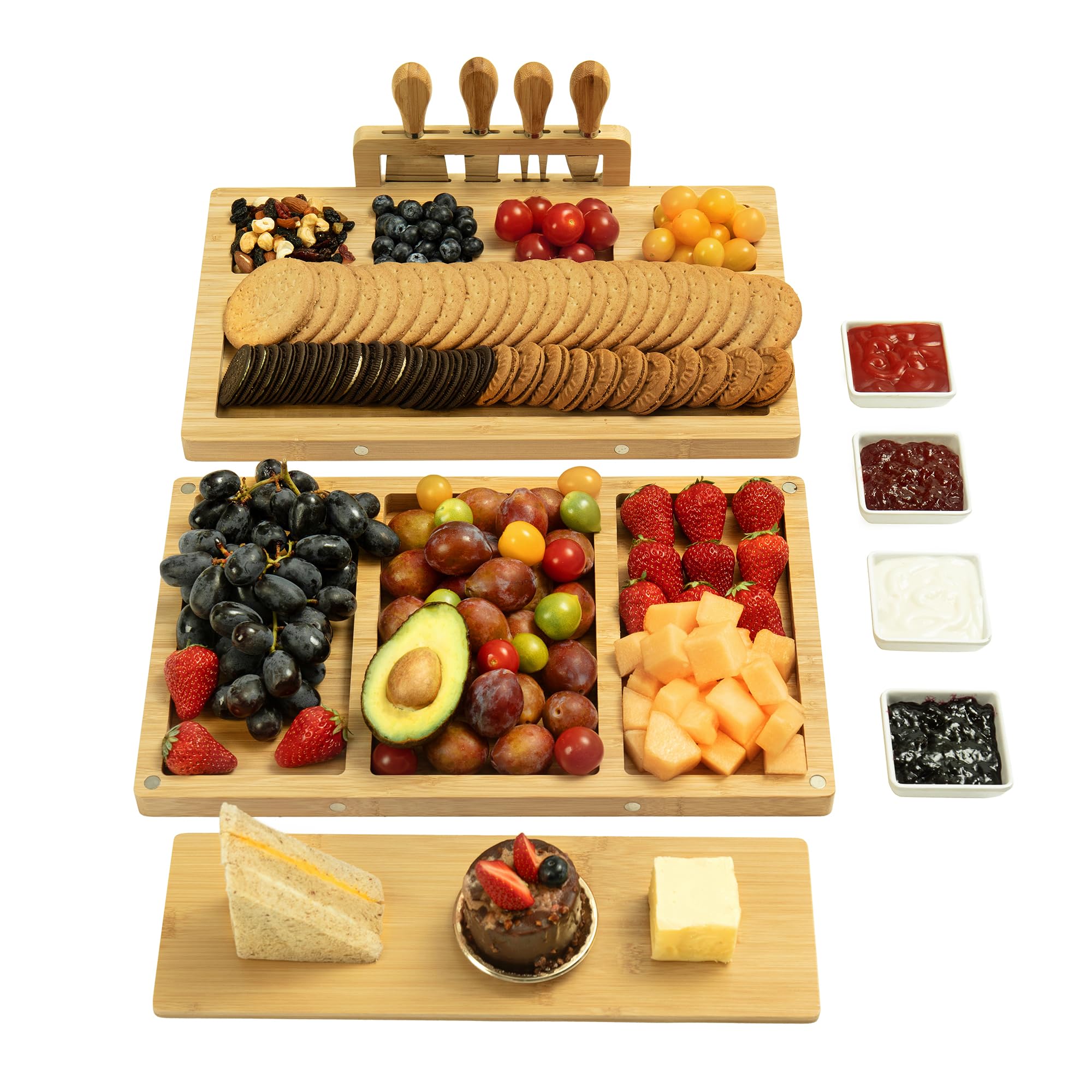 drmvalg charcuterie board set dual platter for stylish entertaining
