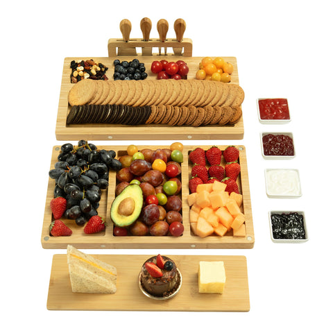 drmvalg charcuterie board set dual platter for stylish entertaining