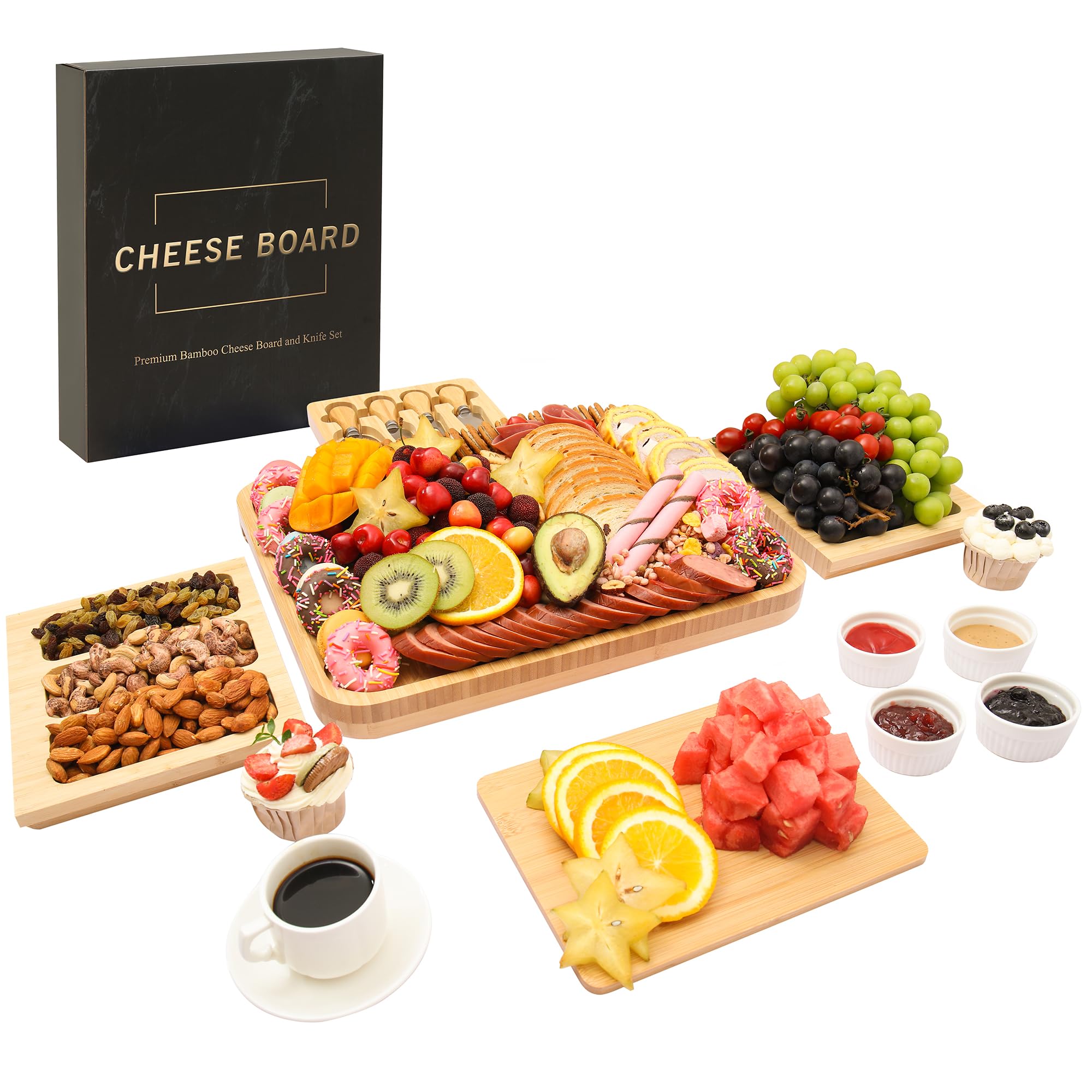 drmvalg charcuterie board ceramic bowls add color and variety to serving