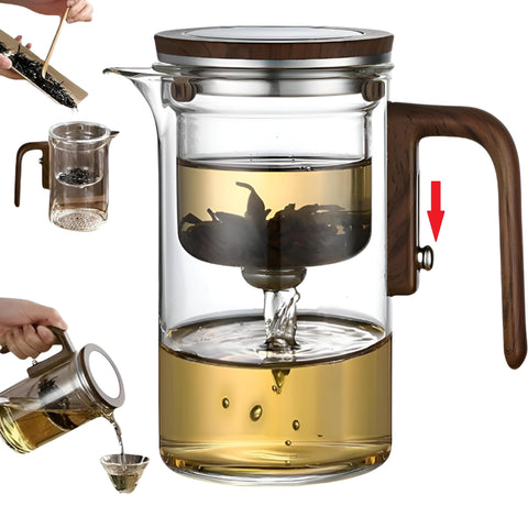 DRNKNSTX Enchanted Tea Pot glass body enables precise flavor control during brewing.