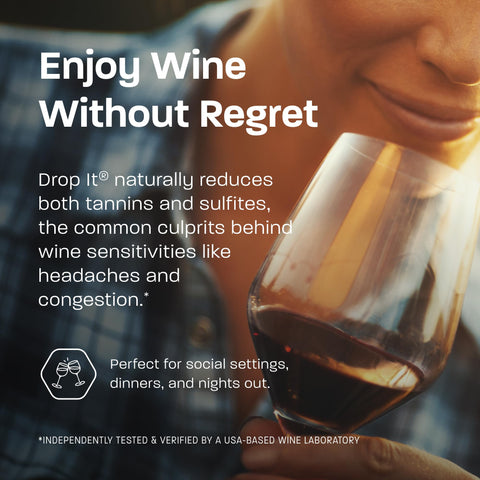 Drop It Wine Drops Original drops-dispense close-up demonstrates easy, controlled drop method for flavor balance.