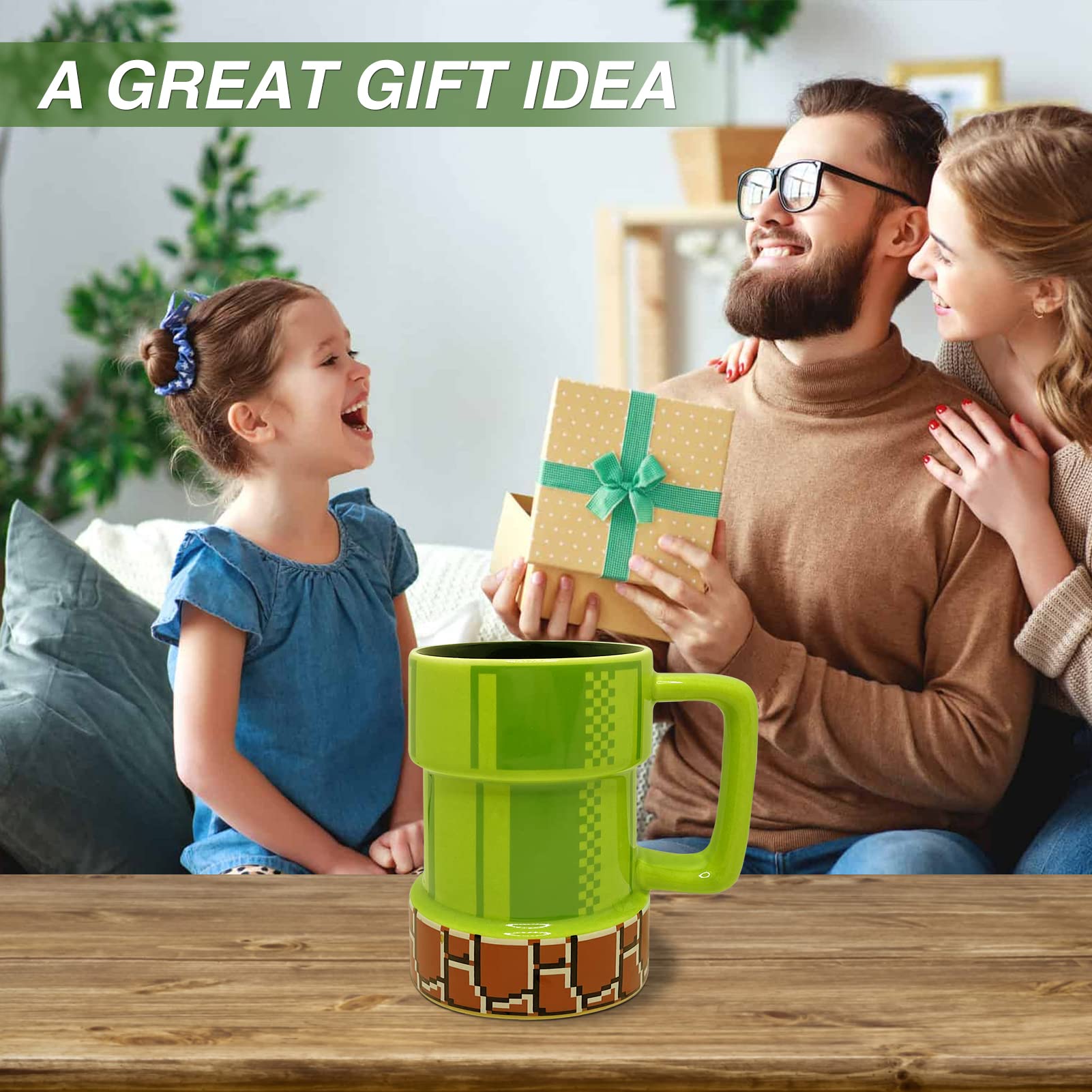 Dishwasher safe Drtupe mug in green, easy cleanup after busy days