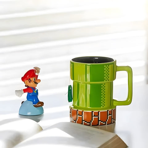 Side view of Drtupe mug showing comfortable handle and sturdy ceramic build