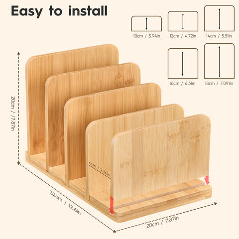 DRXX FEXE bamboo cookbook stand top view highlighting compact design