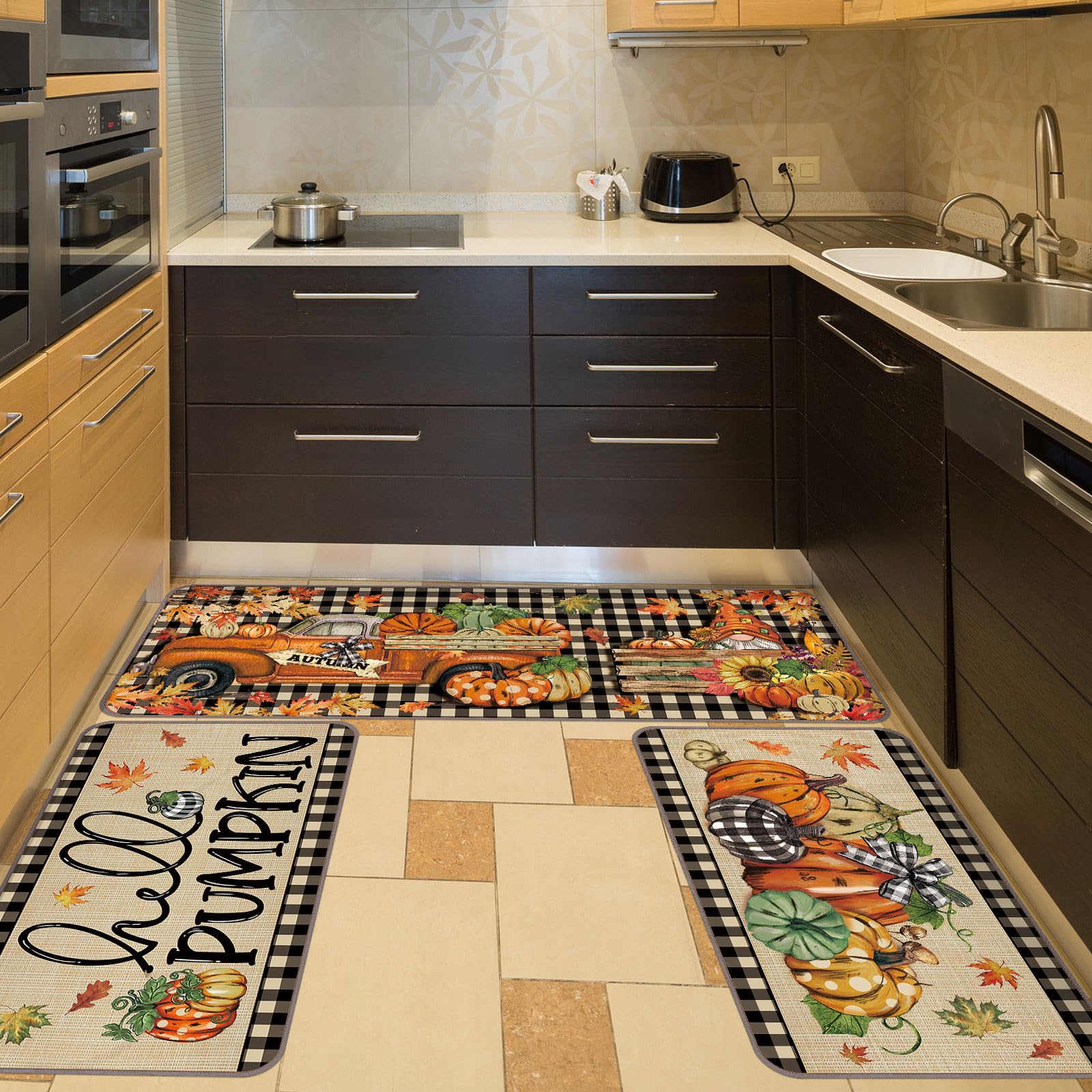 Drydiet anti-fatigue kitchen mat offers comfortable standing during meal prep.