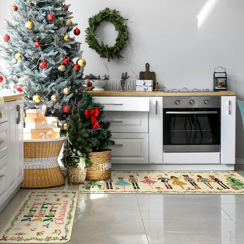 Drydiet festive kitchen rug ideal for kitchen, bathroom, or office