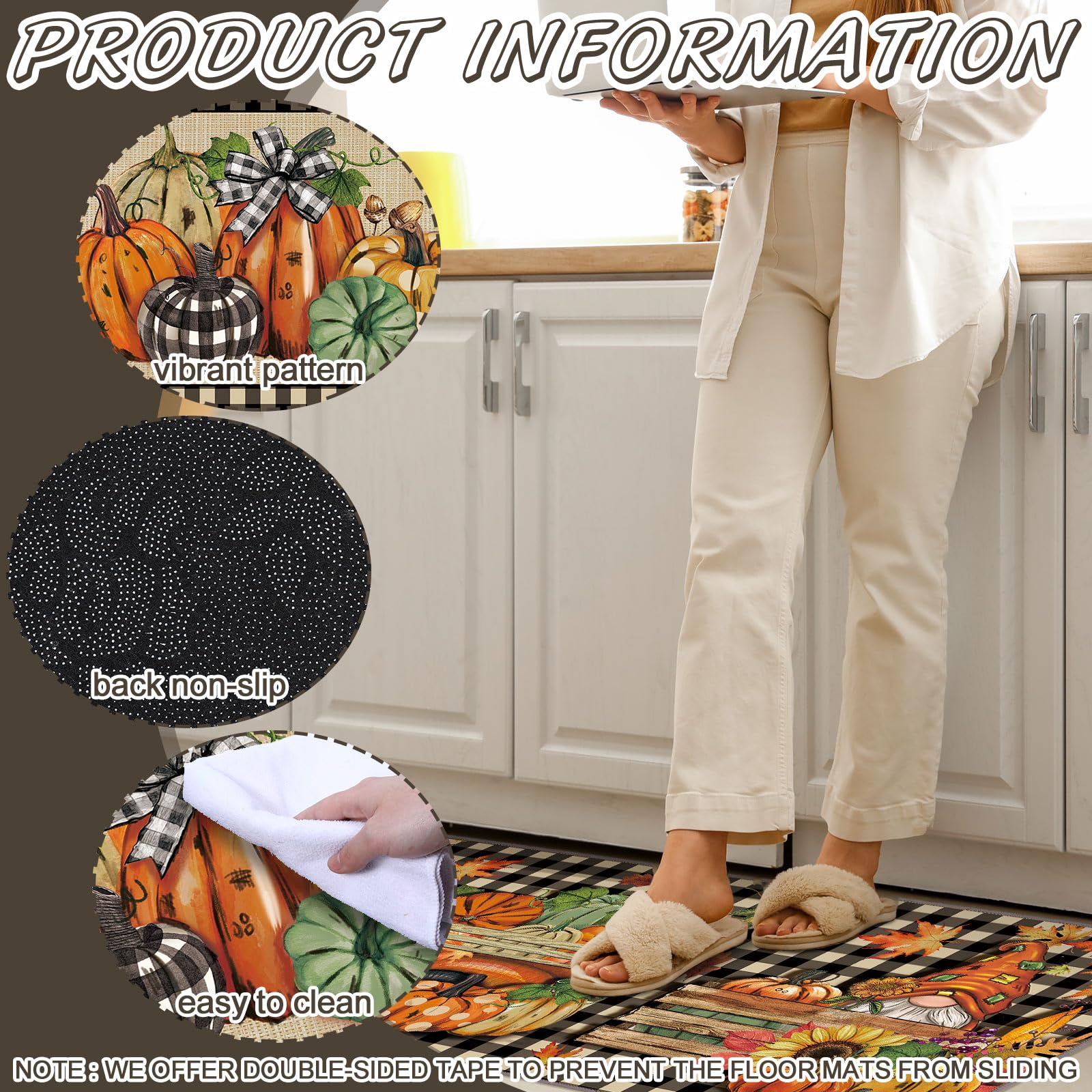 Drydiet waterproof kitchen mat protects floors from spills and stains.