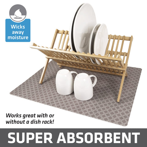 Drymate Jumbo XL waterproof backing protects counters from spills.