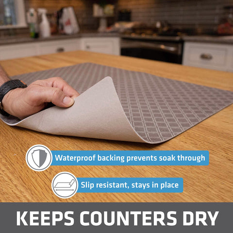 Close-up of Drymate Jumbo XL absorbent fabric highlights moisture wicking.
