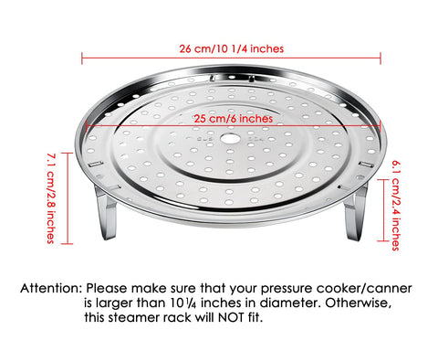 DS. DISTINCTIVE STYLE steamer rack shown with 26 cm diameter in a large pot