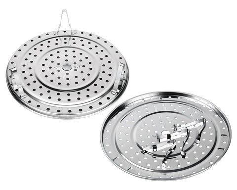 DS. DISTINCTIVE STYLE steamer rack accommodates plates and baskets for versatile steaming