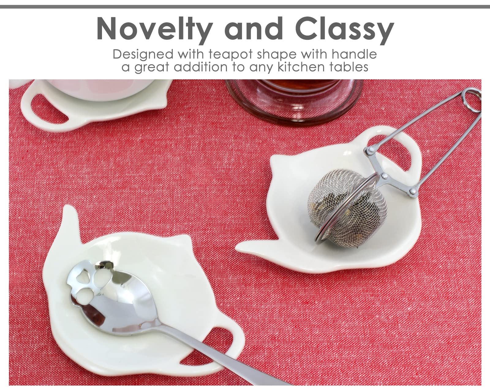 DS. DISTINCTIVE STYLE recessed dish prevents leaks and messy spills.