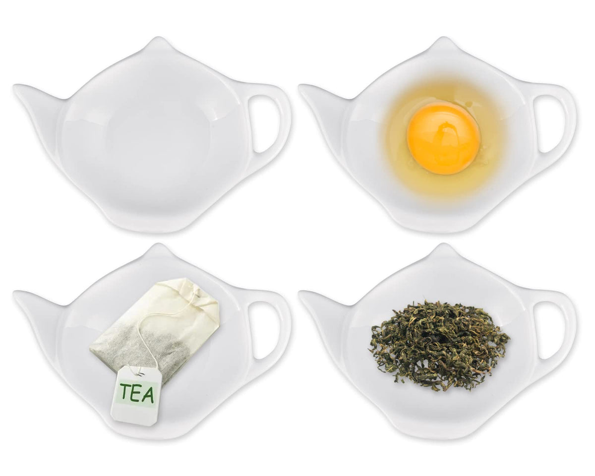 DS. DISTINCTIVE STYLE teapot-shaped tea bag coaster keeps counters clean and organized.