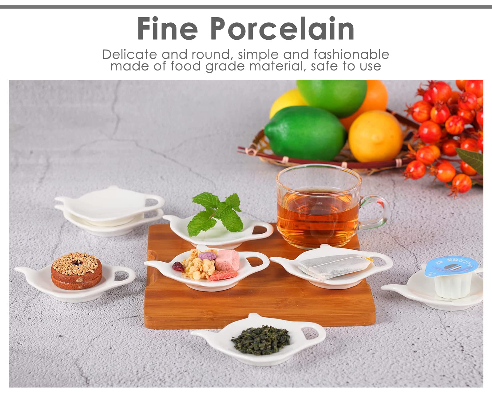 DS. DISTINCTIVE STYLE set of four coasters for tea service and dips.