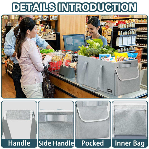 DSDCDJ foldable tote packs flat for compact storage
