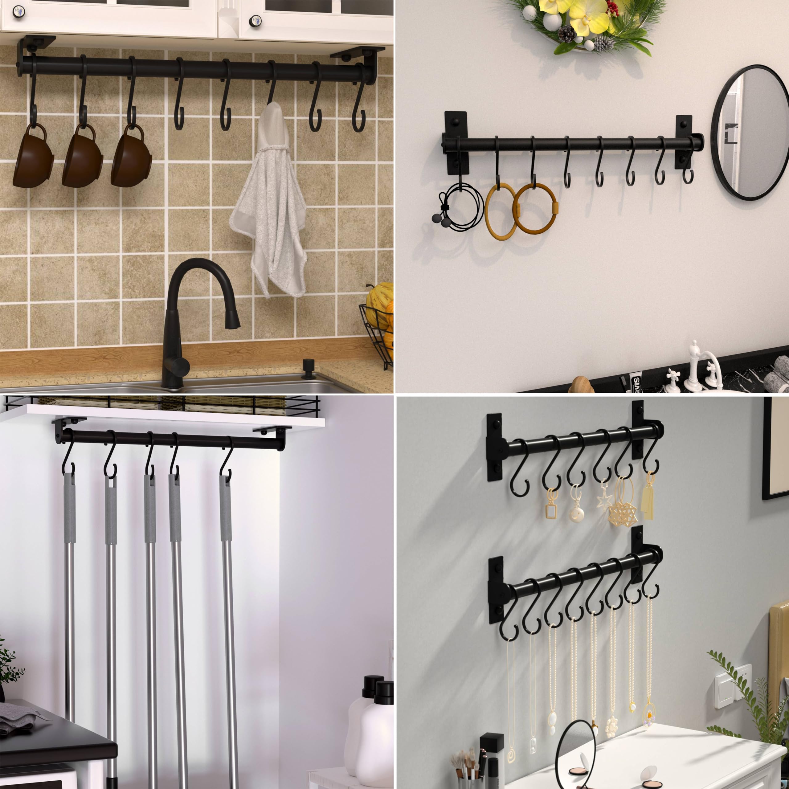 Dseap mugs spoons and utensils hanging for fast access