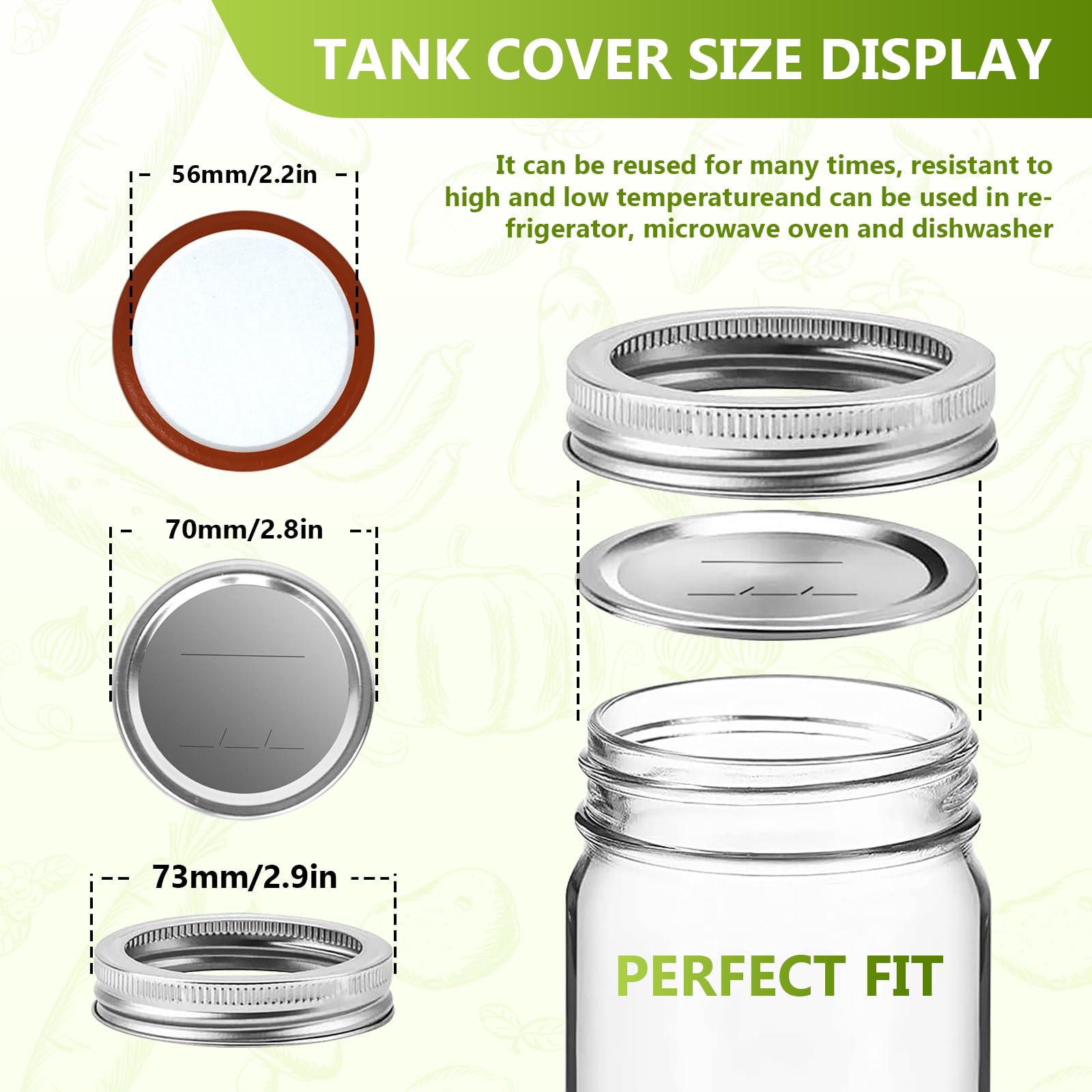 DSJIFGEW BPA-free silicone seals ensure safe, long-lasting freshness