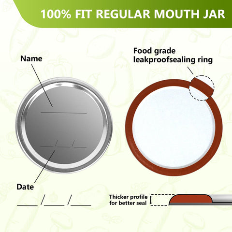 DSJIFGEW 70mm regular-mouth fit works with common canning sizes