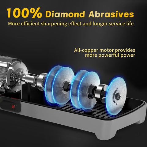 DSKiley diamond abrasive wheels deliver faster sharpening and longer edge life.