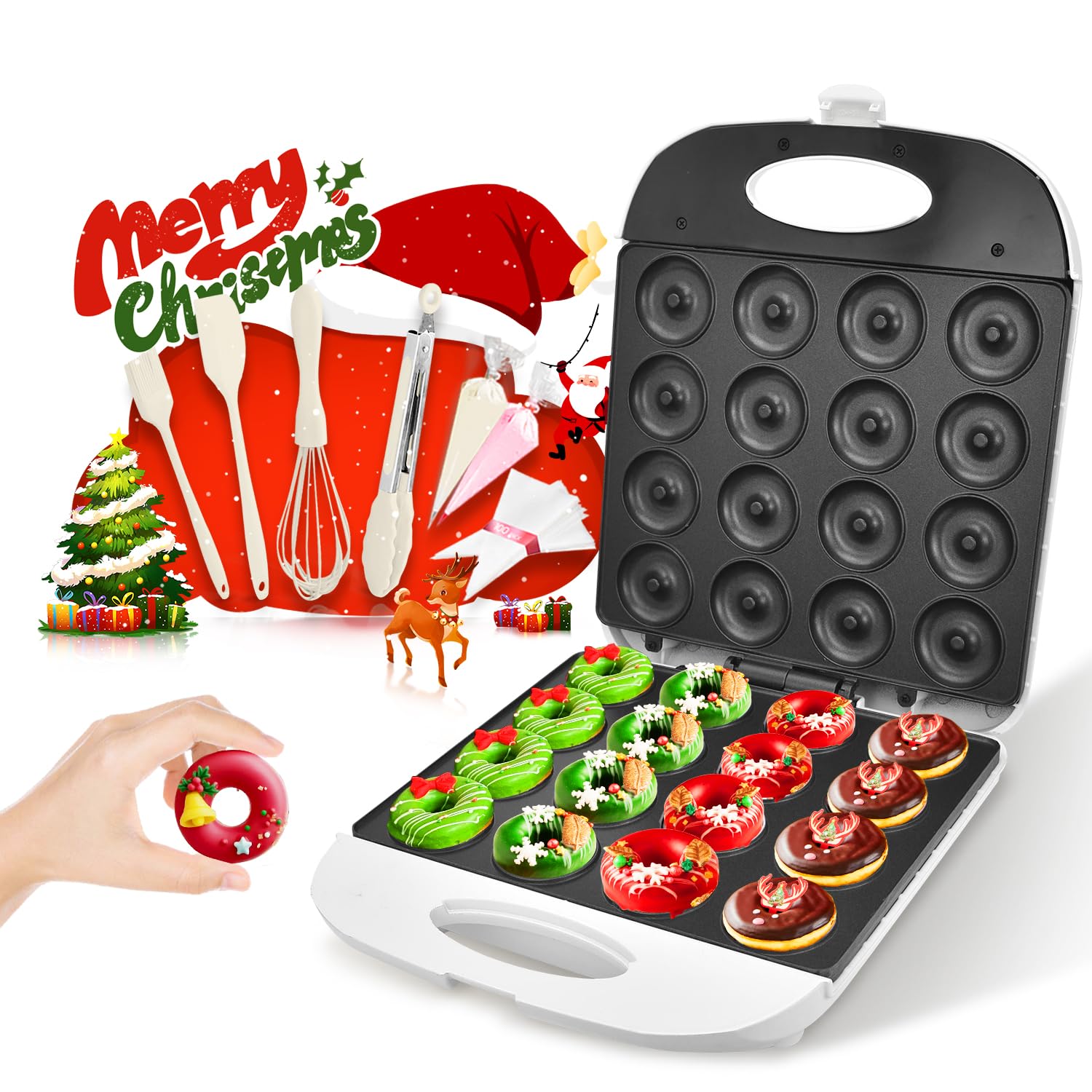 DSP All-in-One 2-Inch Mini Donut Maker front view for quick bite-sized donuts