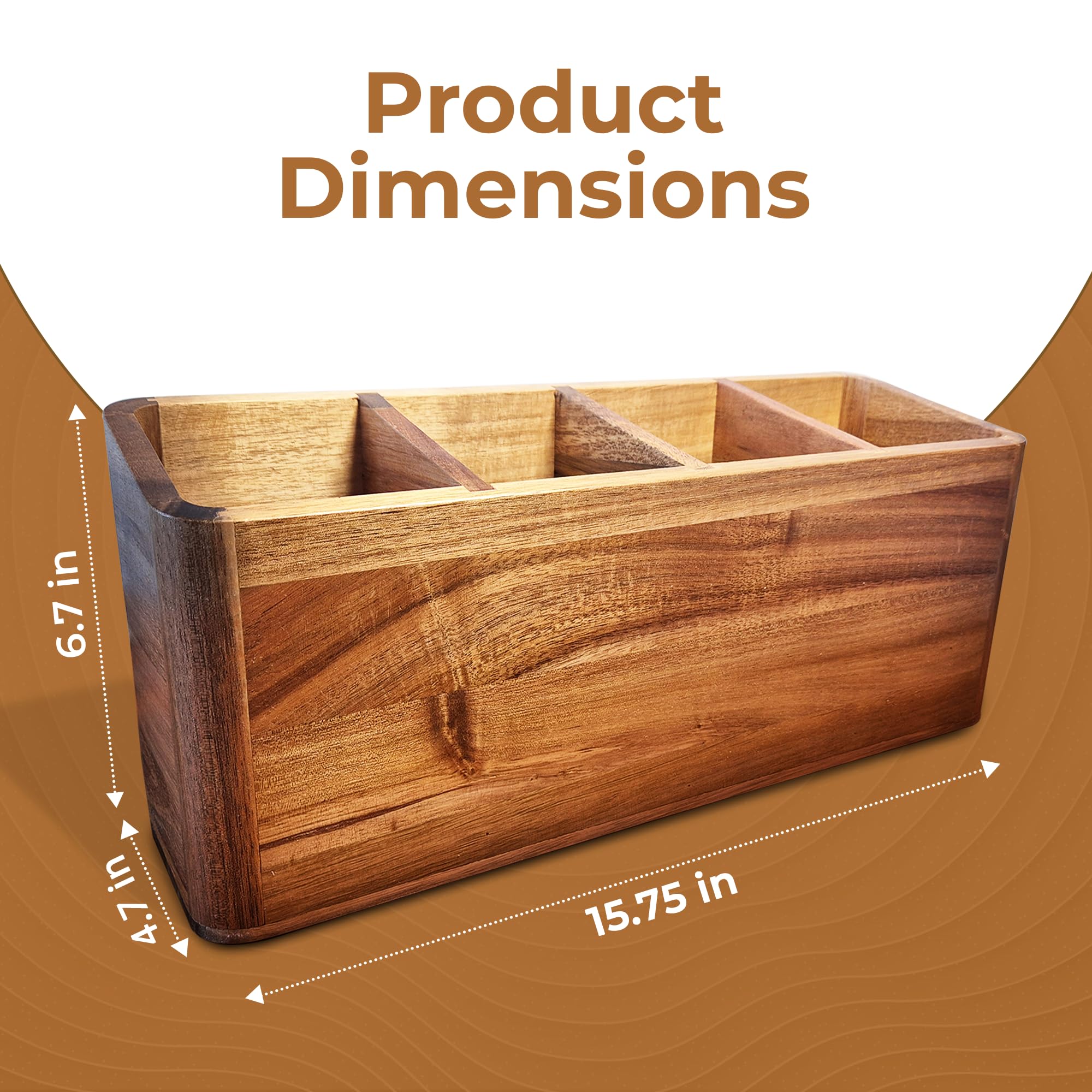Dstuff four-compartment organizer for spoons, spatulas, and tongs.