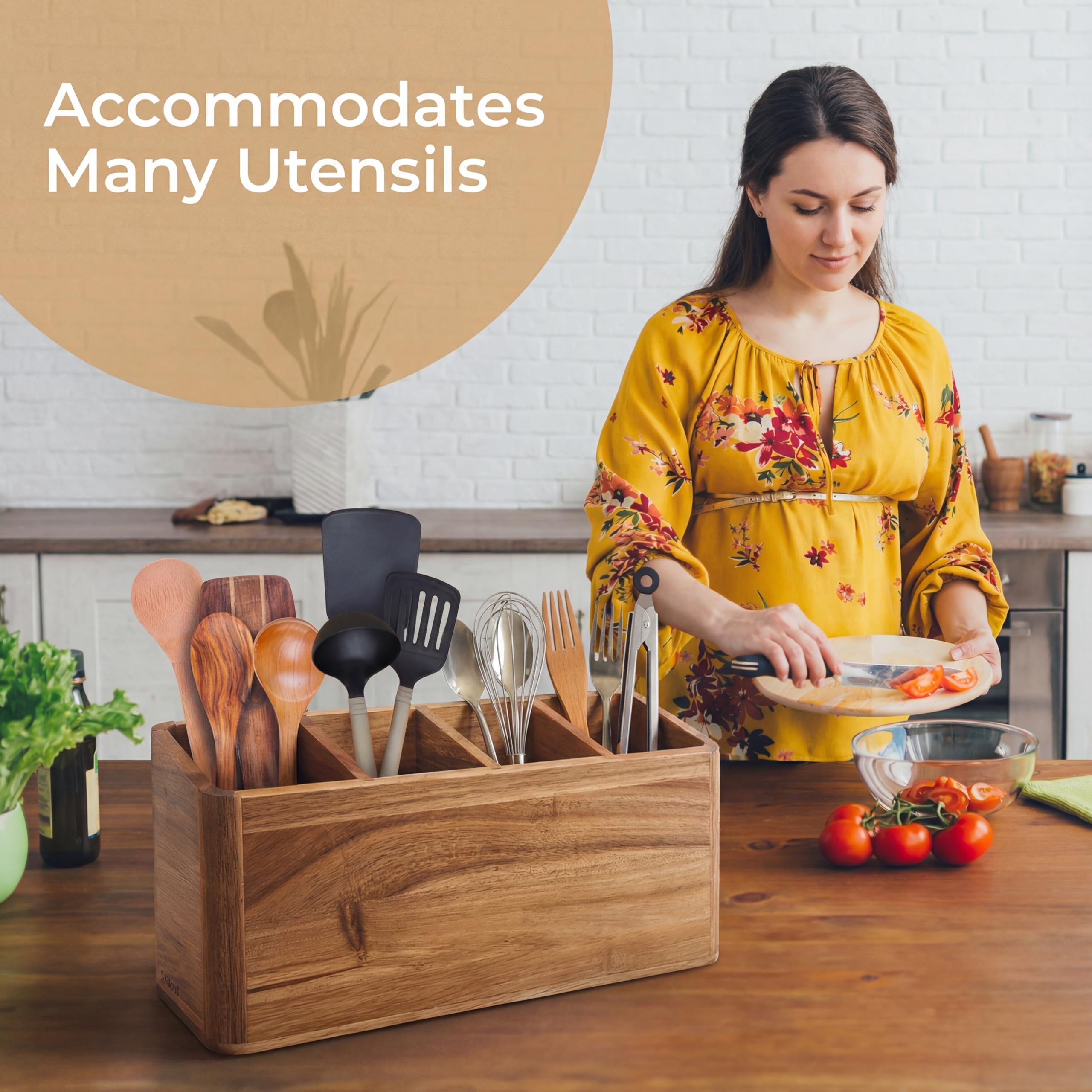 Dstuff stylish design complements rustic to modern kitchens with this acacia holder.