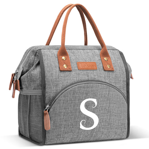 DTBG initial lunch bag with wide-open top for easy packing and gifting.