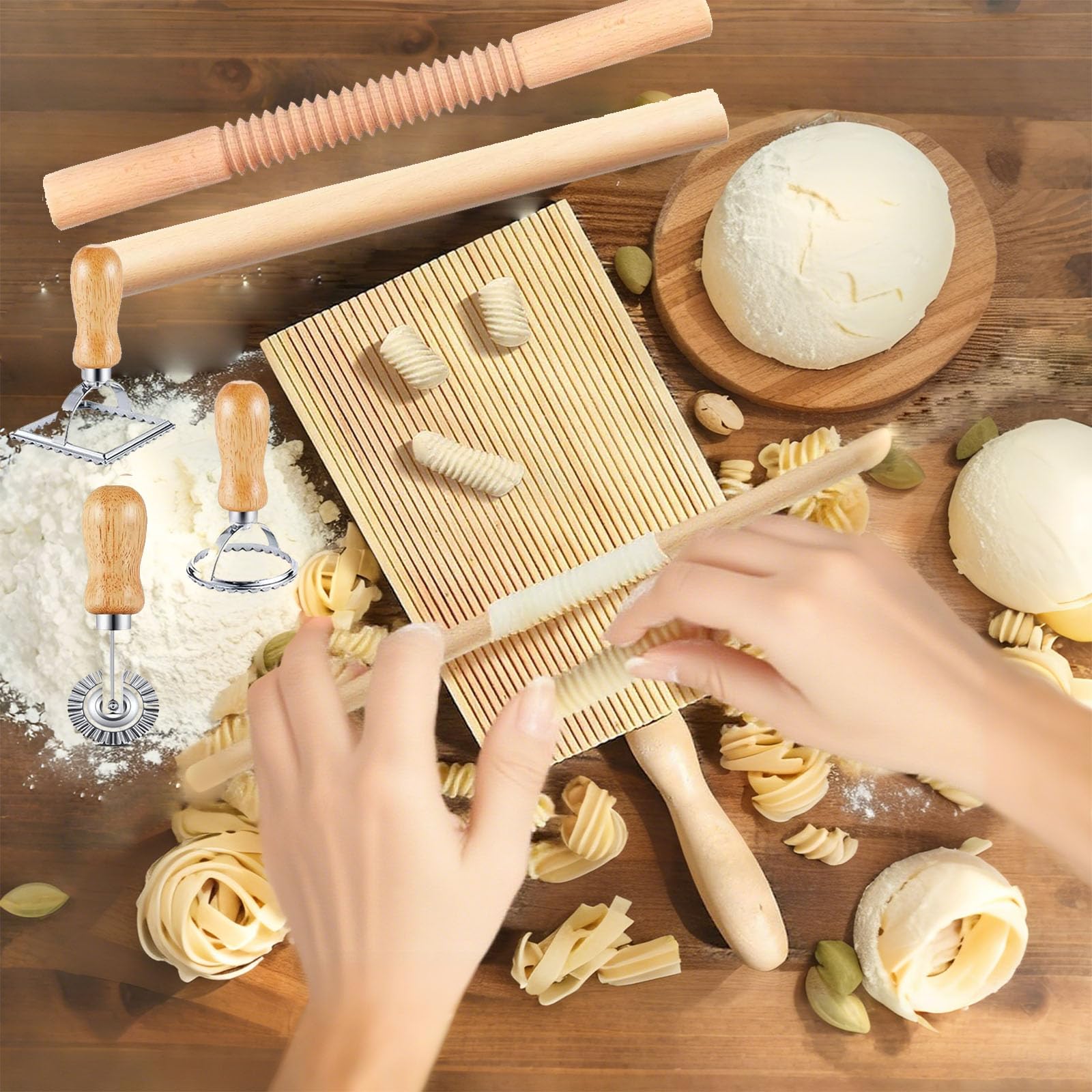 Dthwagfl ravioli-cutter-wheel seals and cuts ravioli efficiently.