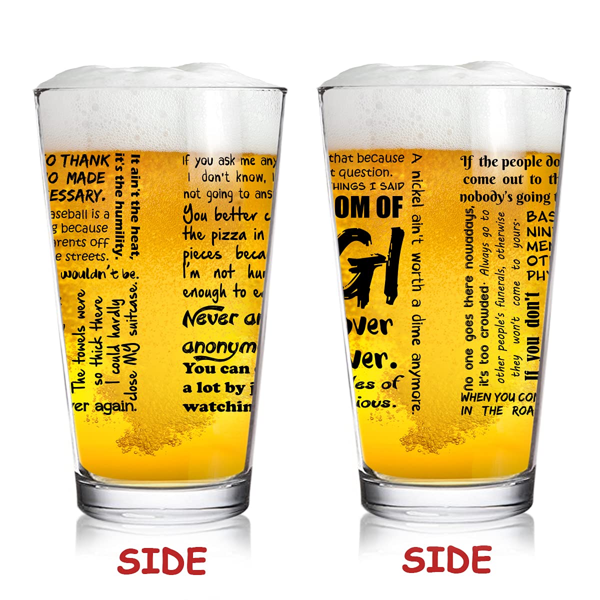 DU VINO 16-ounce classic pint glass for everyday enjoyment