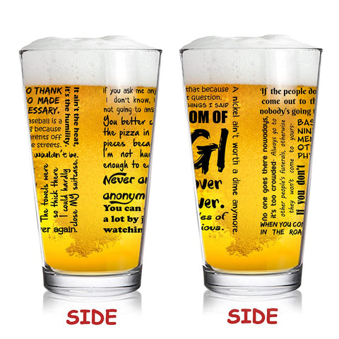 DU VINO 16-ounce classic pint glass for everyday enjoyment