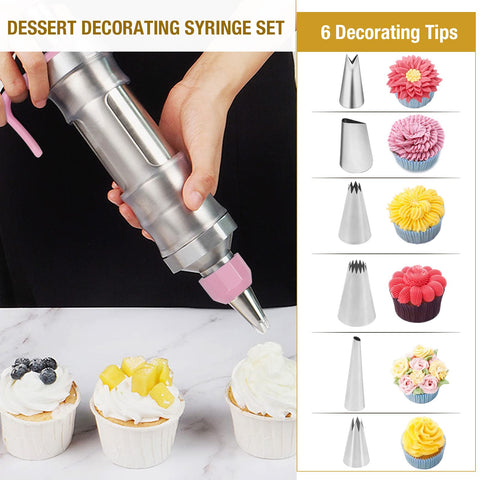 Dualshine piping nozzle types collection enables diverse cake patterns.