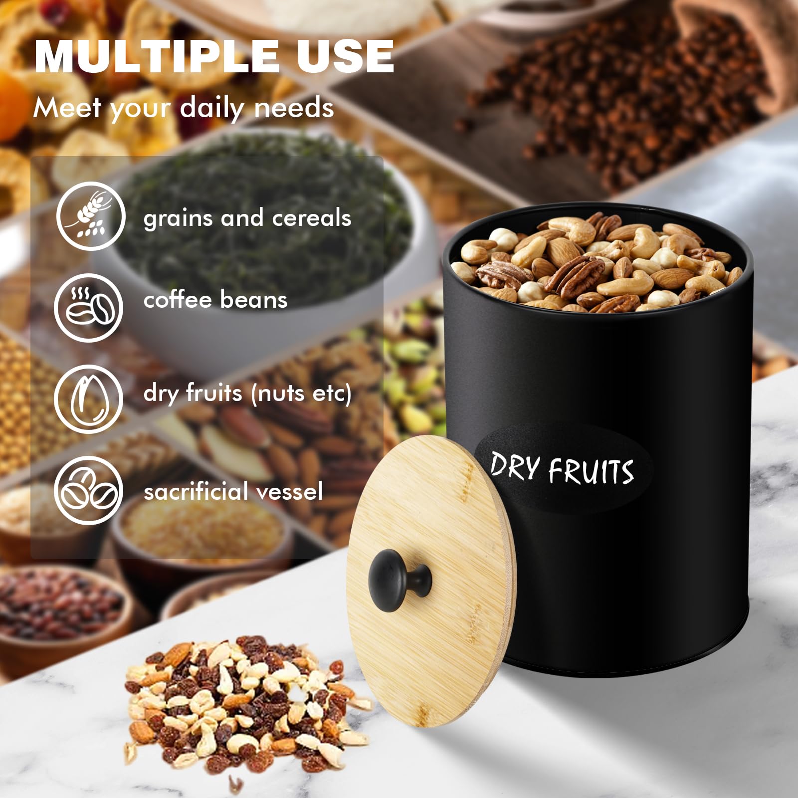 Dualshine bamboo lids detail with durable handles for easy opening