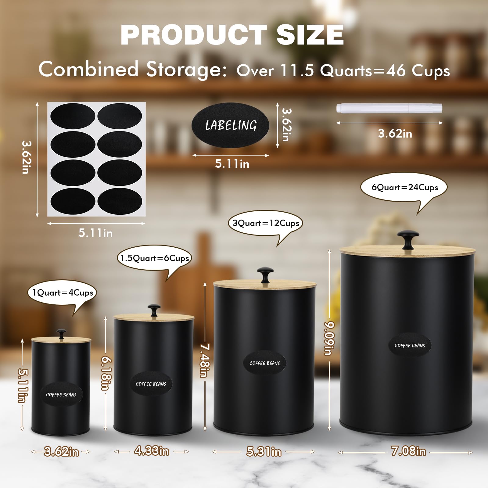 Dualshine canisters in a farmhouse kitchen decor blending style and durability