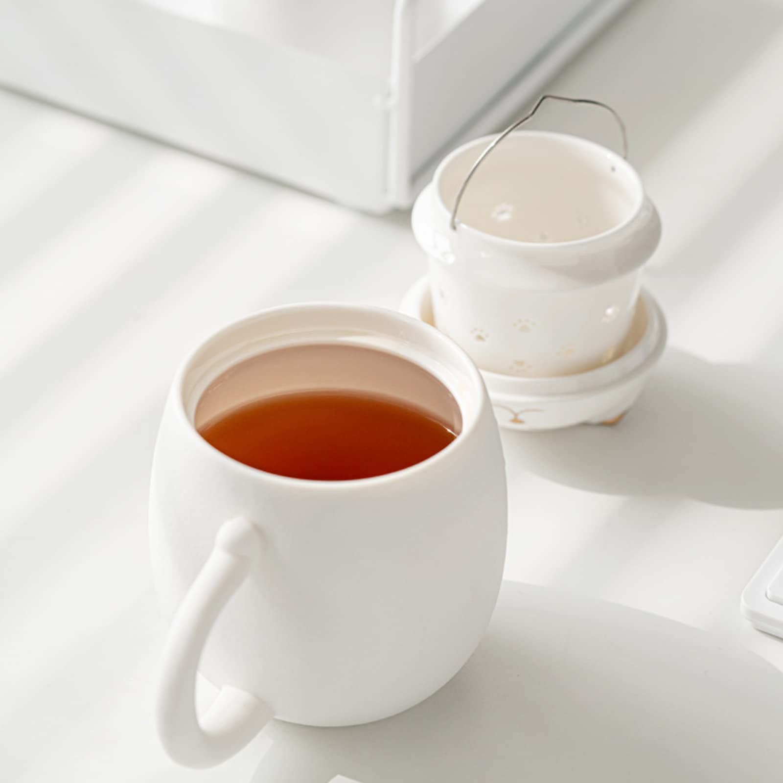 DUANMUL ceramic filter preserves tea flavor and is easy to rinse.