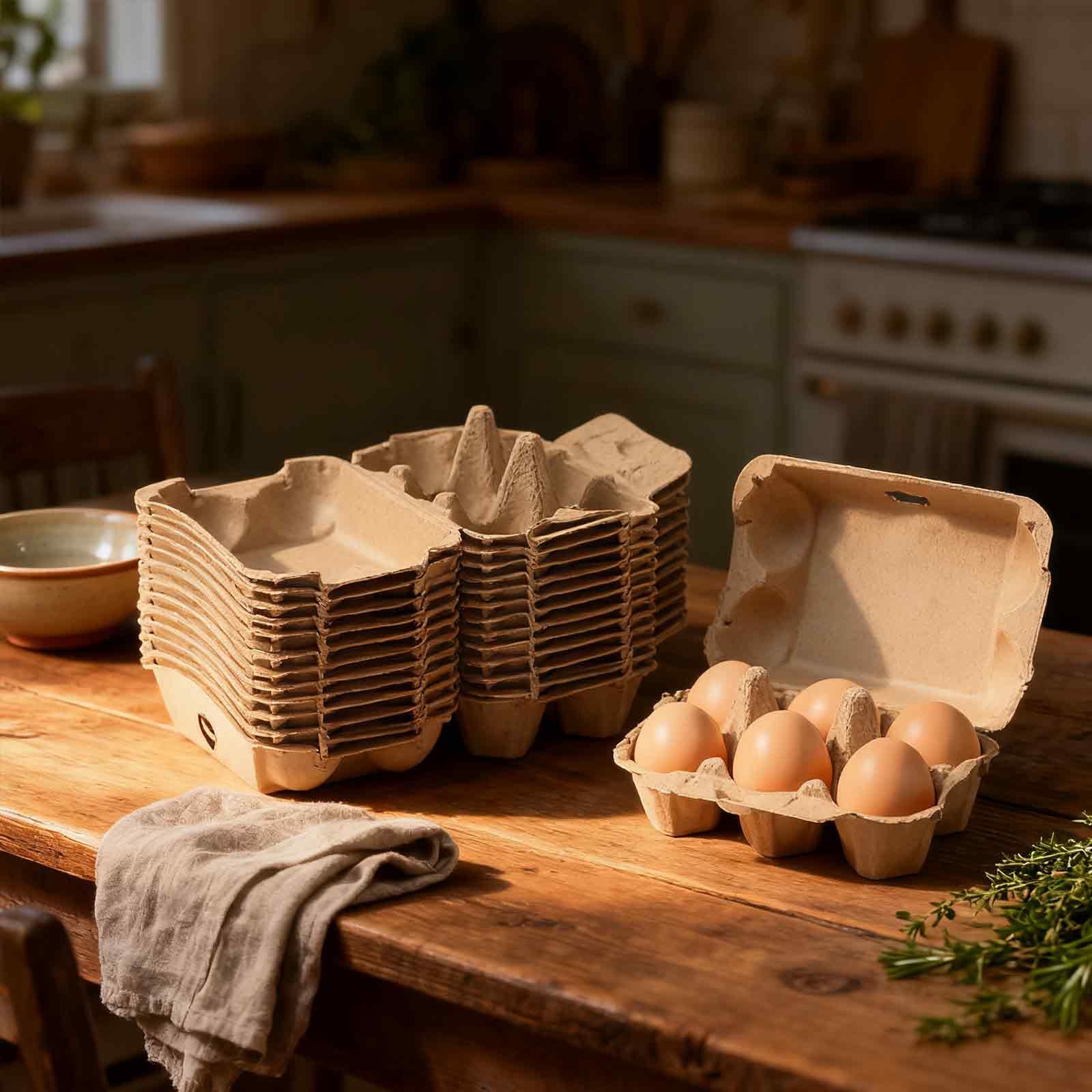 Dubtnion egg carton blank top allows labeling and dating.