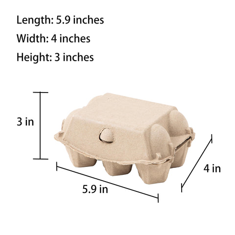 Dubtnion egg carton made of sturdy pulp material for durable stacking.