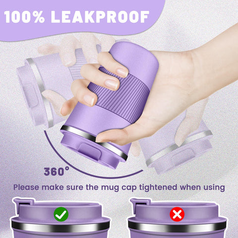 DUBUXW 12oz side view emphasizing portable, car-cupholder friendly design
