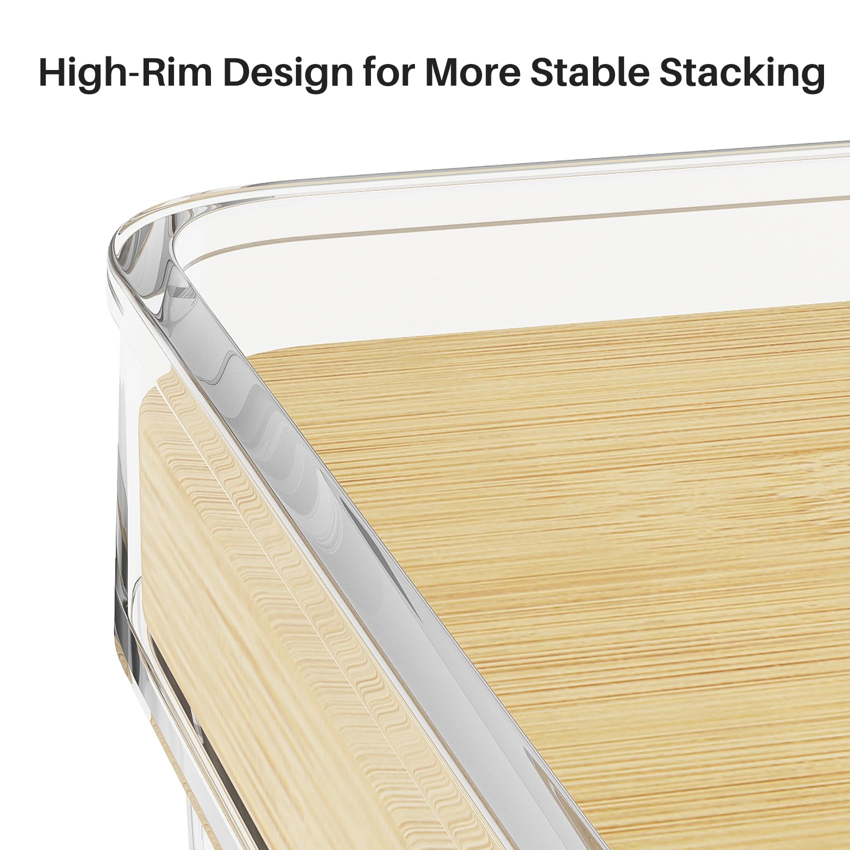 Ducoak anti-tilt stackable design secures stable kitchen storage.