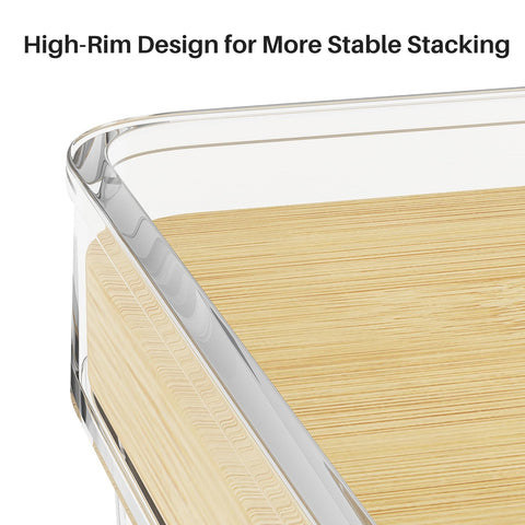 Ducoak anti-tilt stackable design secures stable kitchen storage.