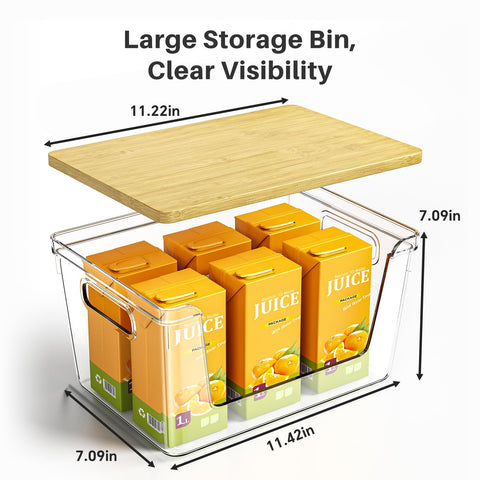 Ducoak bamboo lid and clear bin highlight visibility and longevity.