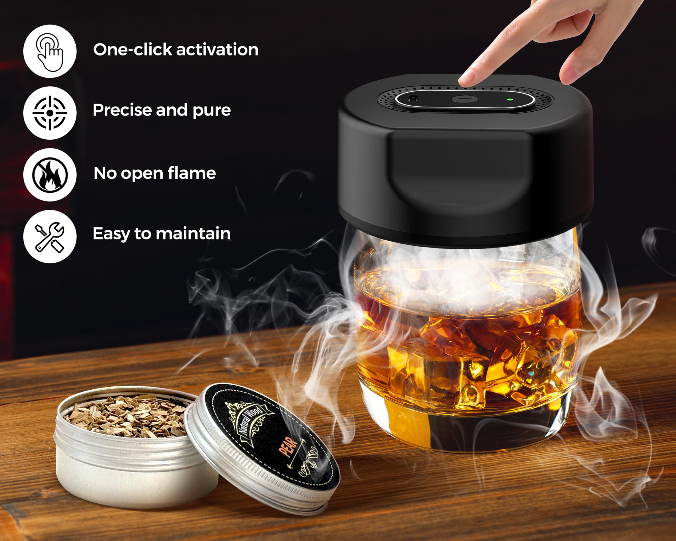DUDNBPulaS four reusable ice cubes chill whiskey without dilution.